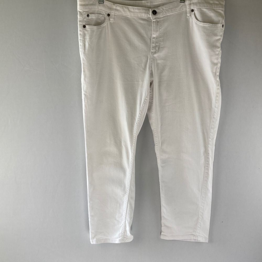 Bisou Bisou Women's White Ankle Jeans